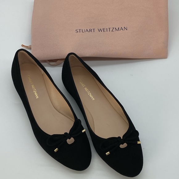 STUART WEITZMAN Gabby Leather Ballet Flat - Picture 1 of 13